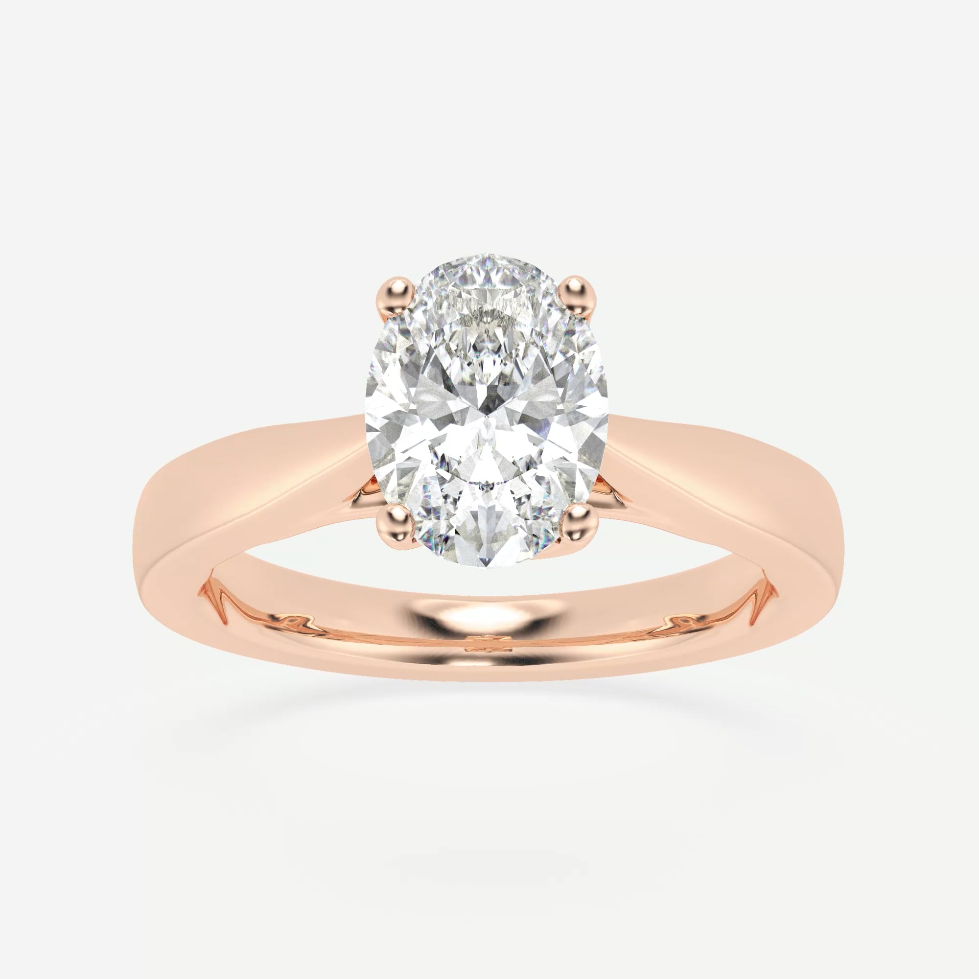 product video for 1 1/2 ctw Oval Lab Grown Diamond Floral Solitaire Engagement Ring