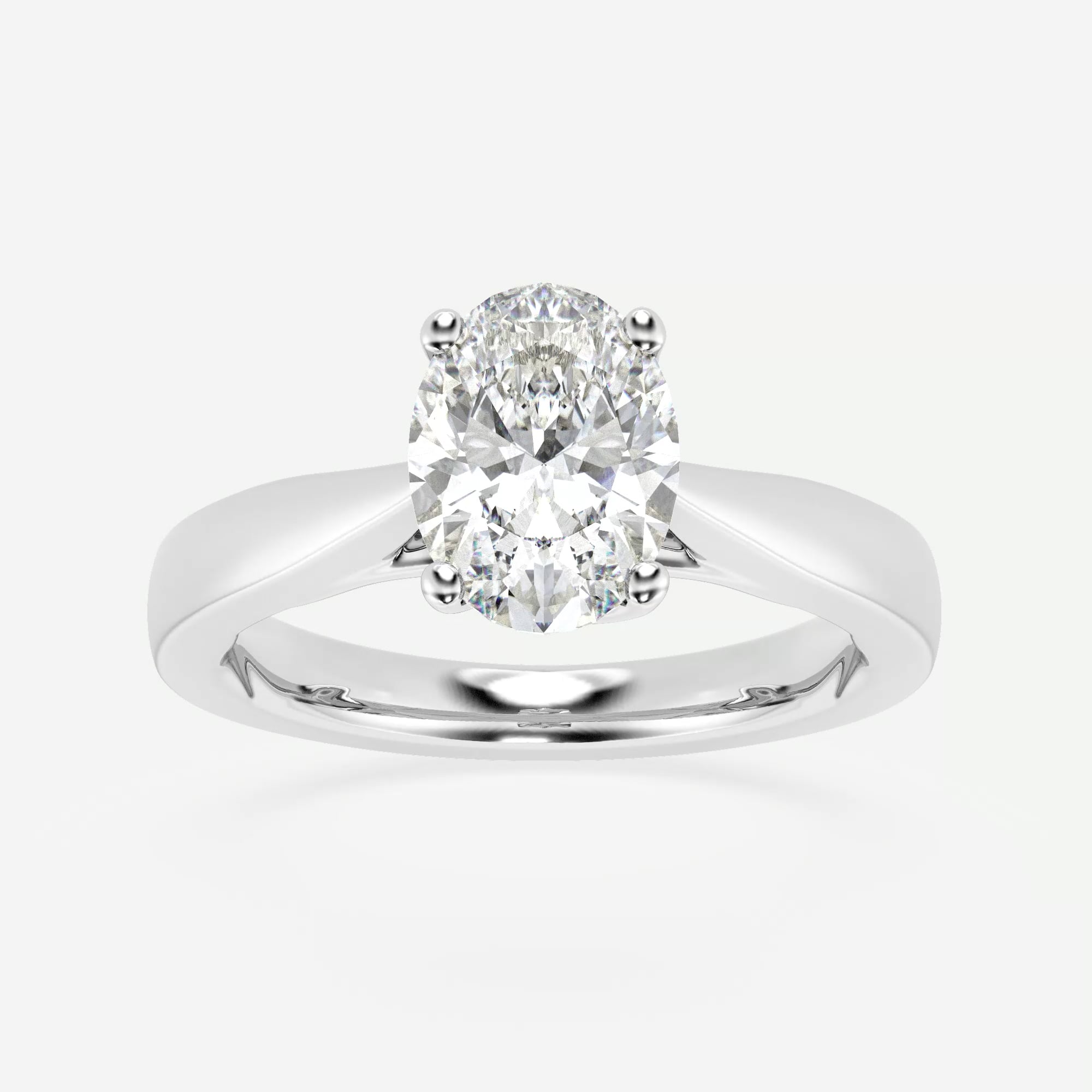 product video for 1 1/2 ctw Oval Lab Grown Diamond Floral Solitaire Engagement Ring