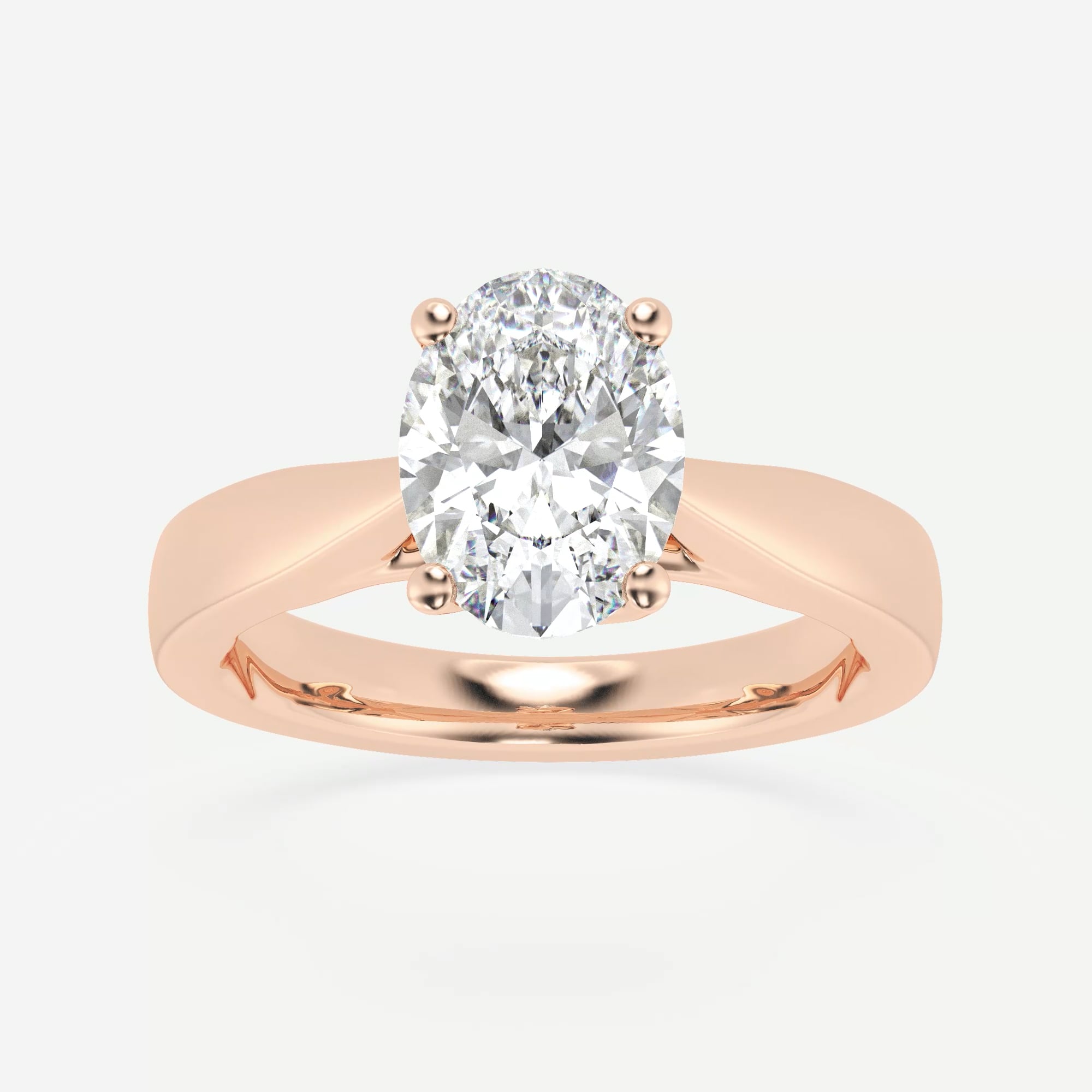 product video for 2 ctw Oval Lab Grown Diamond Floral Solitaire Engagement Ring
