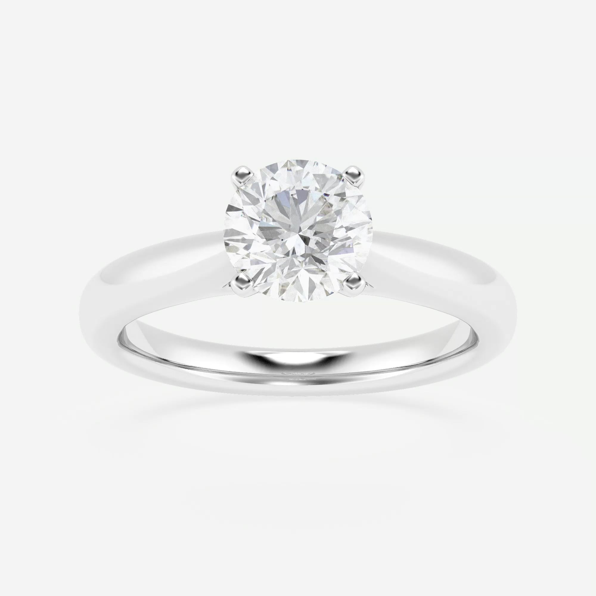 product video for 1 ctw Round Lab Grown Diamond Cathedral Solitaire Engagement Ring