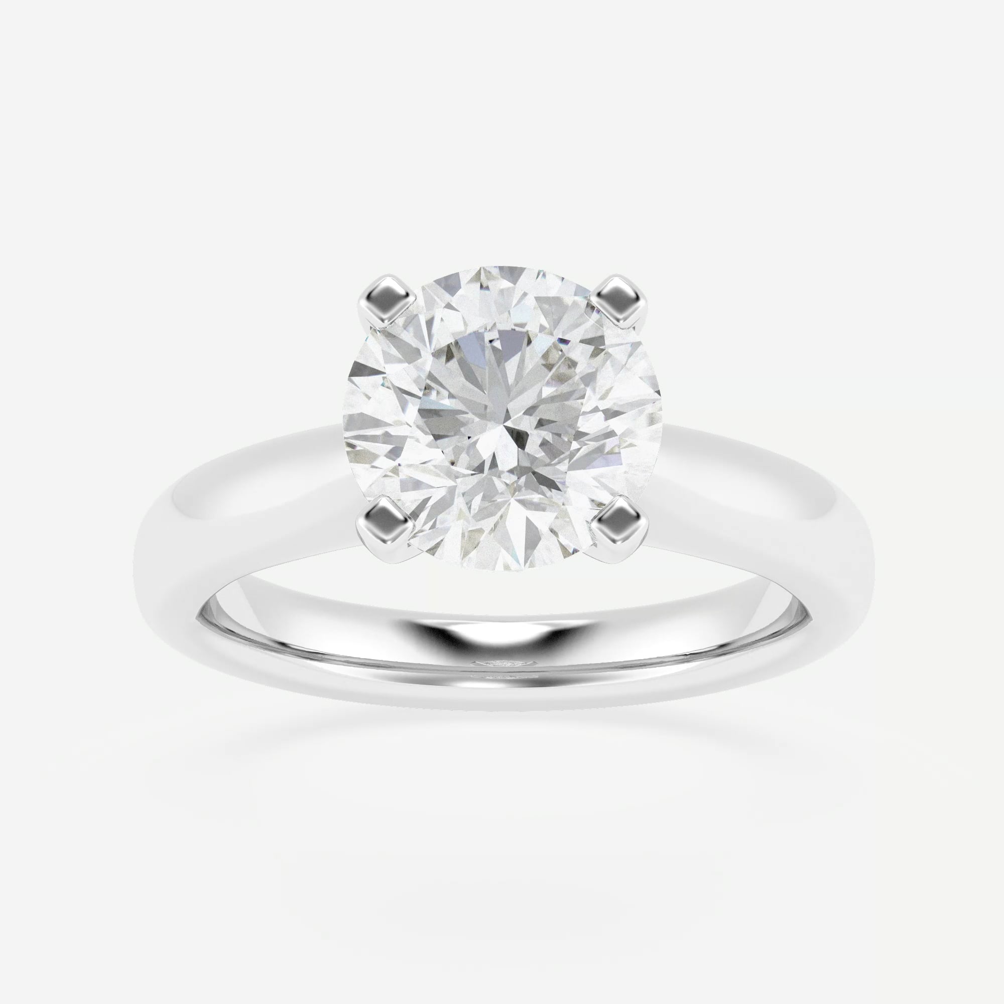 2 ctw Round Lab Grown Diamond Cathedral Solitaire Engagement Ring ...