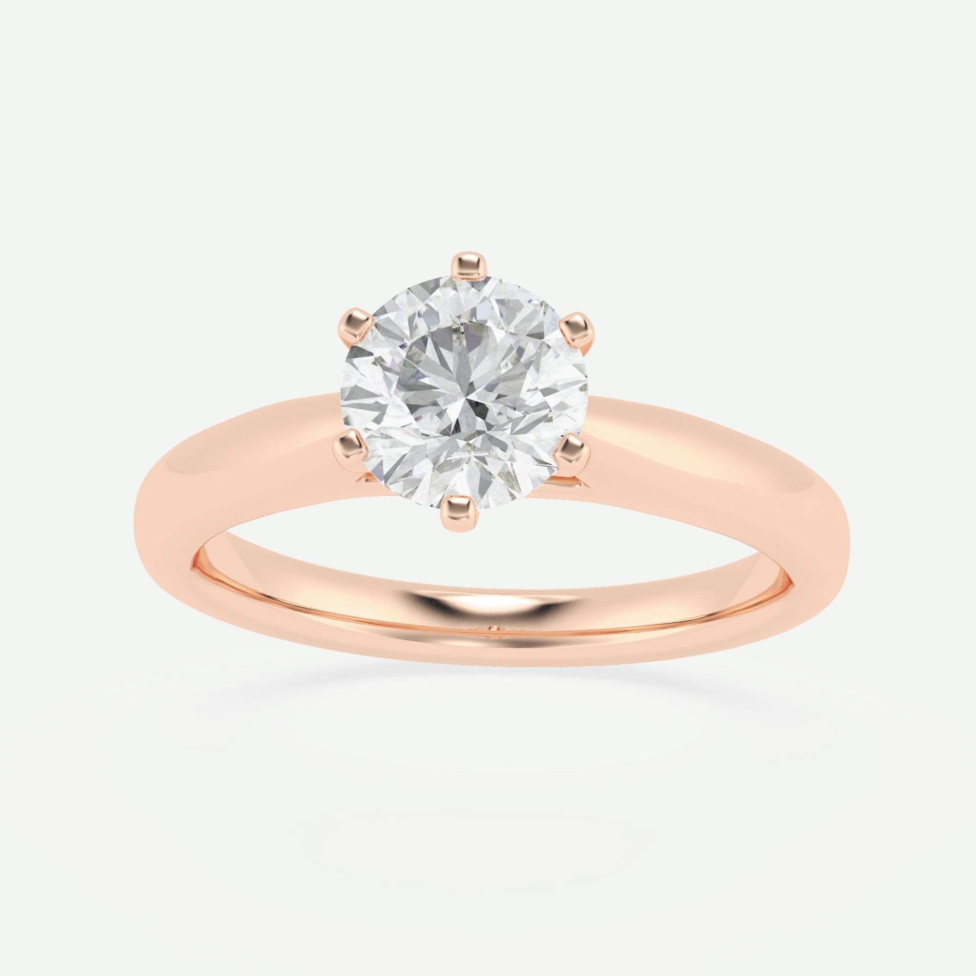 product video for 1 ctw Round Lab Grown Diamond Cathedral Six-Prong Solitaire Engagement Ring