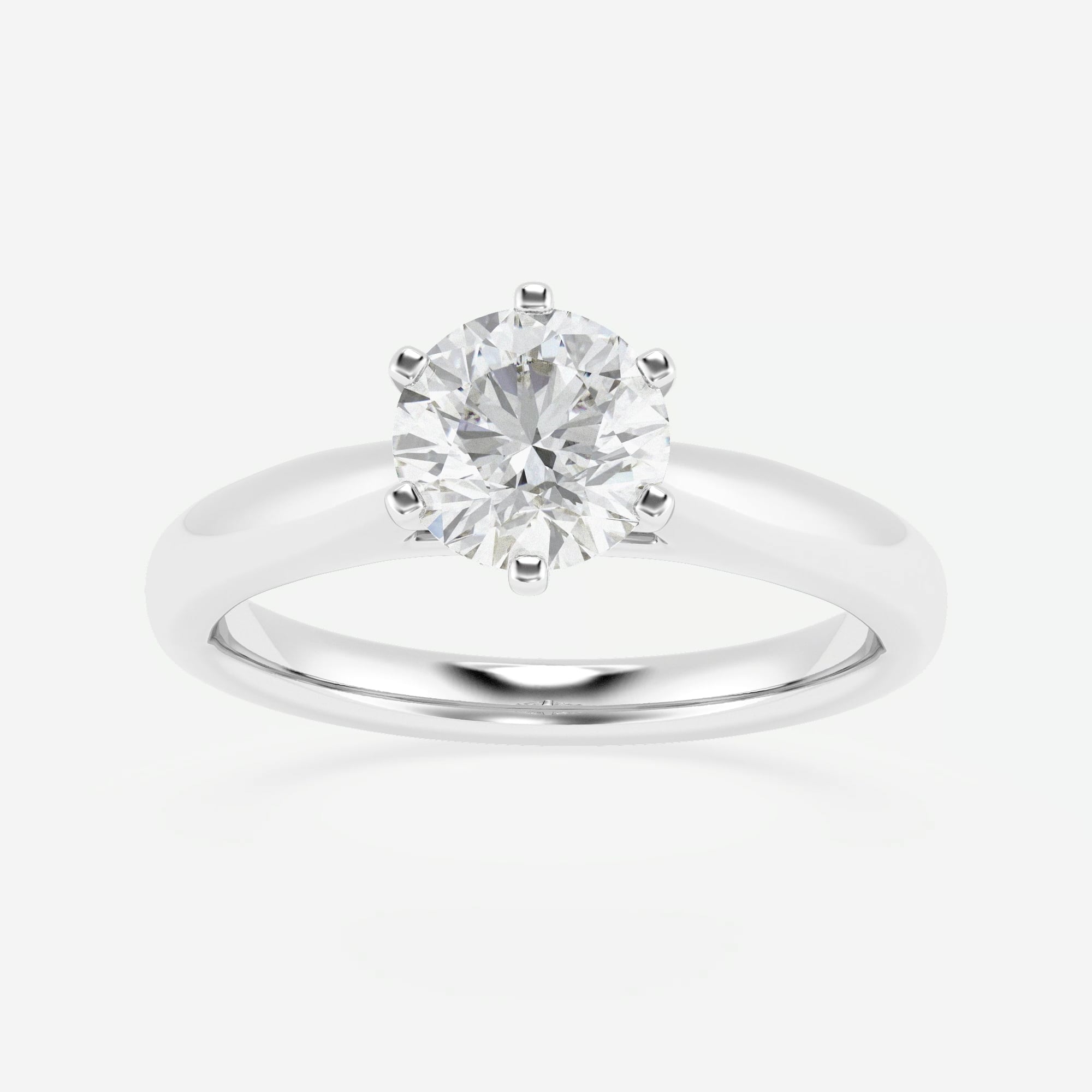 product video for 1 ctw Round Lab Grown Diamond Cathedral Six-Prong Solitaire Engagement Ring