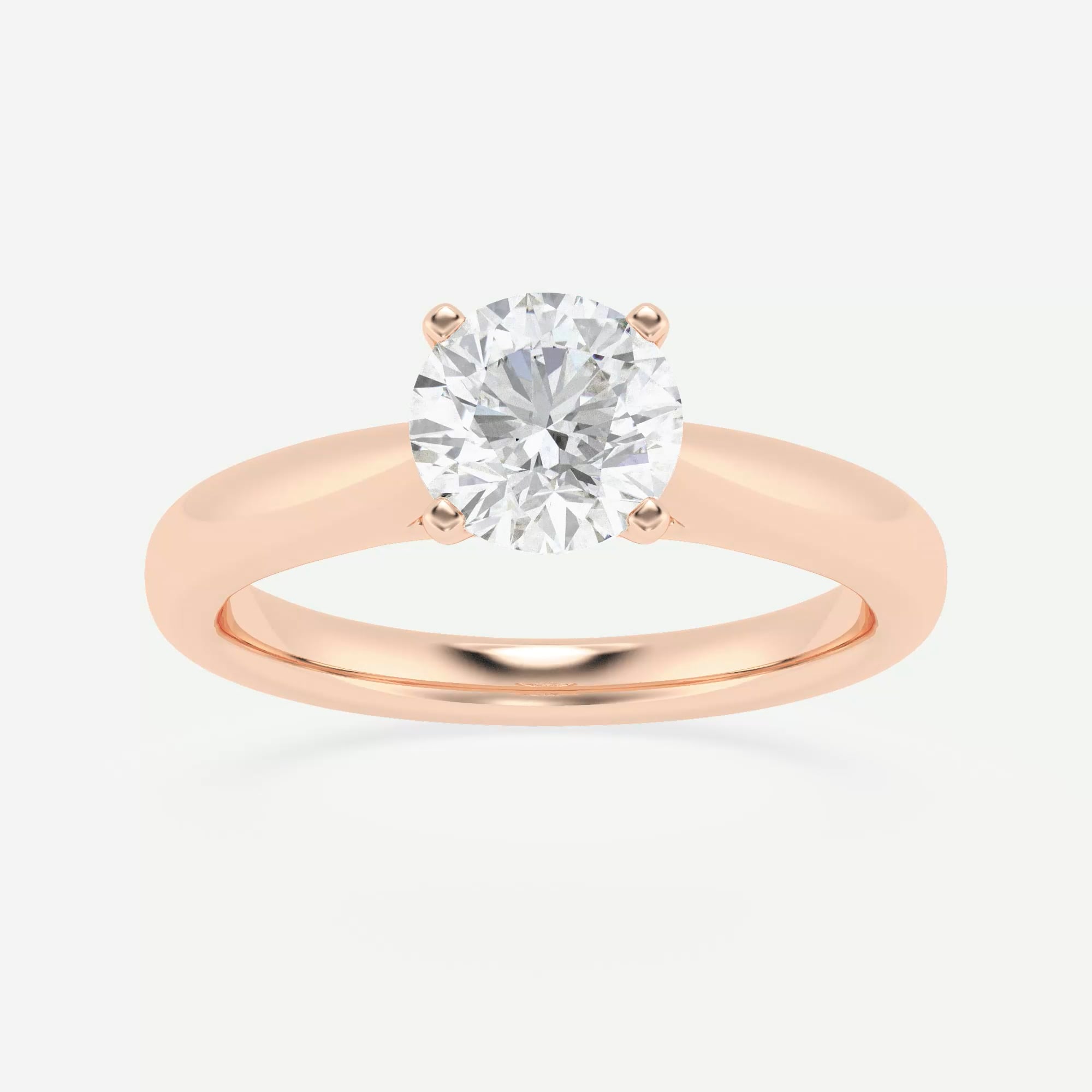 product video for 1 ctw Round Lab Grown Diamond Cathedral Solitaire Engagement Ring