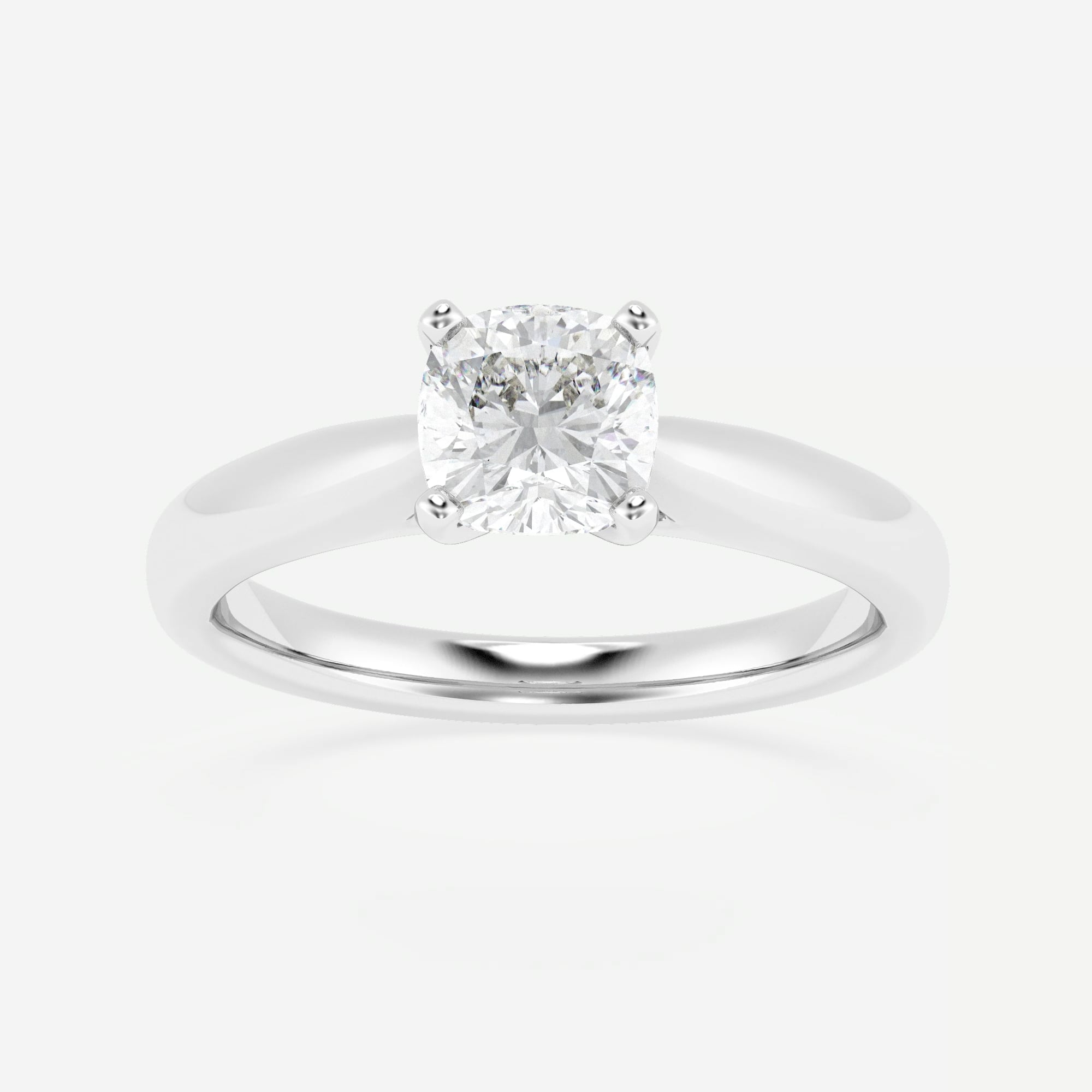 product video for 1 ctw Cushion Lab Grown Diamond Cathedral Solitaire Engagement Ring