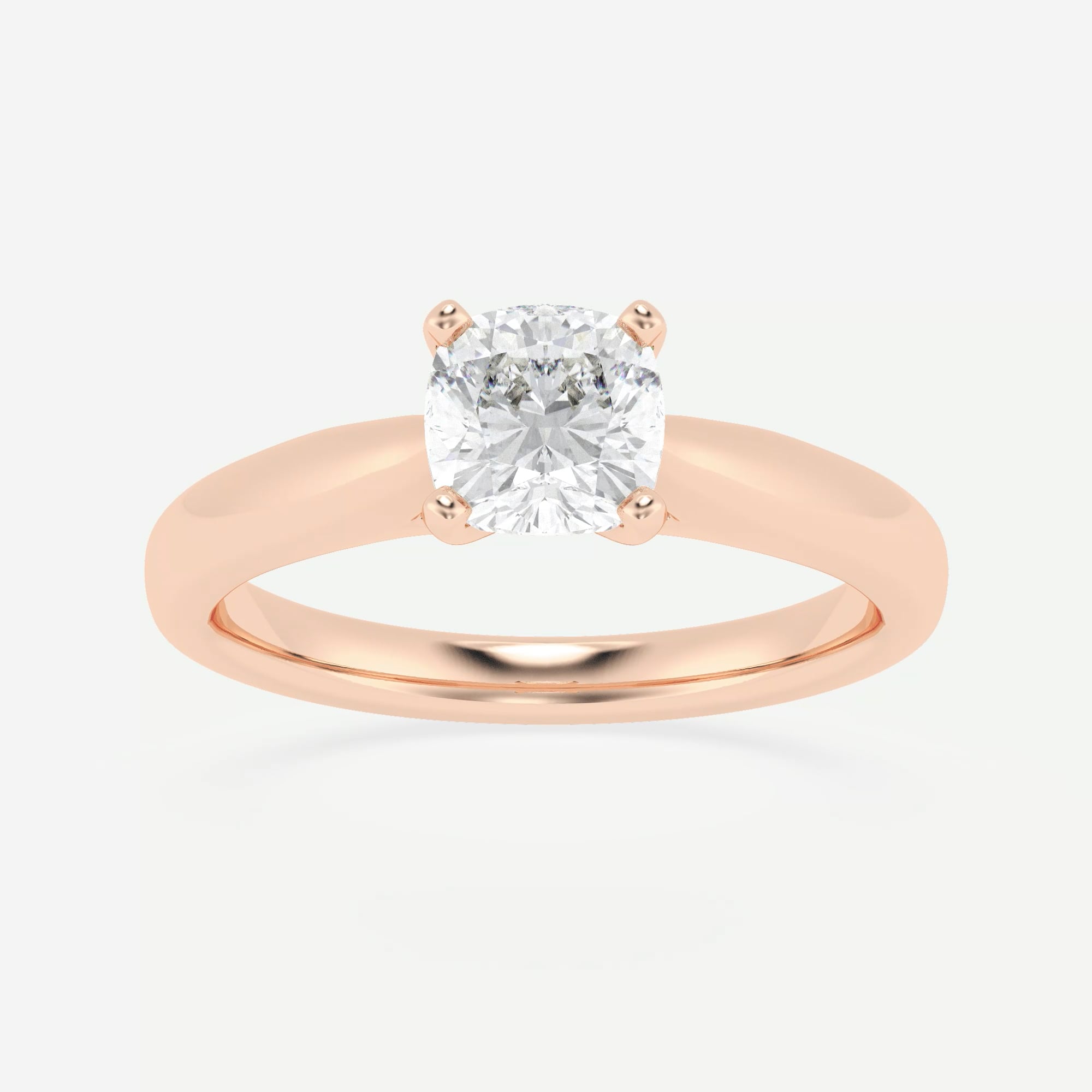 product video for 1 ctw Cushion Lab Grown Diamond Cathedral Solitaire Engagement Ring