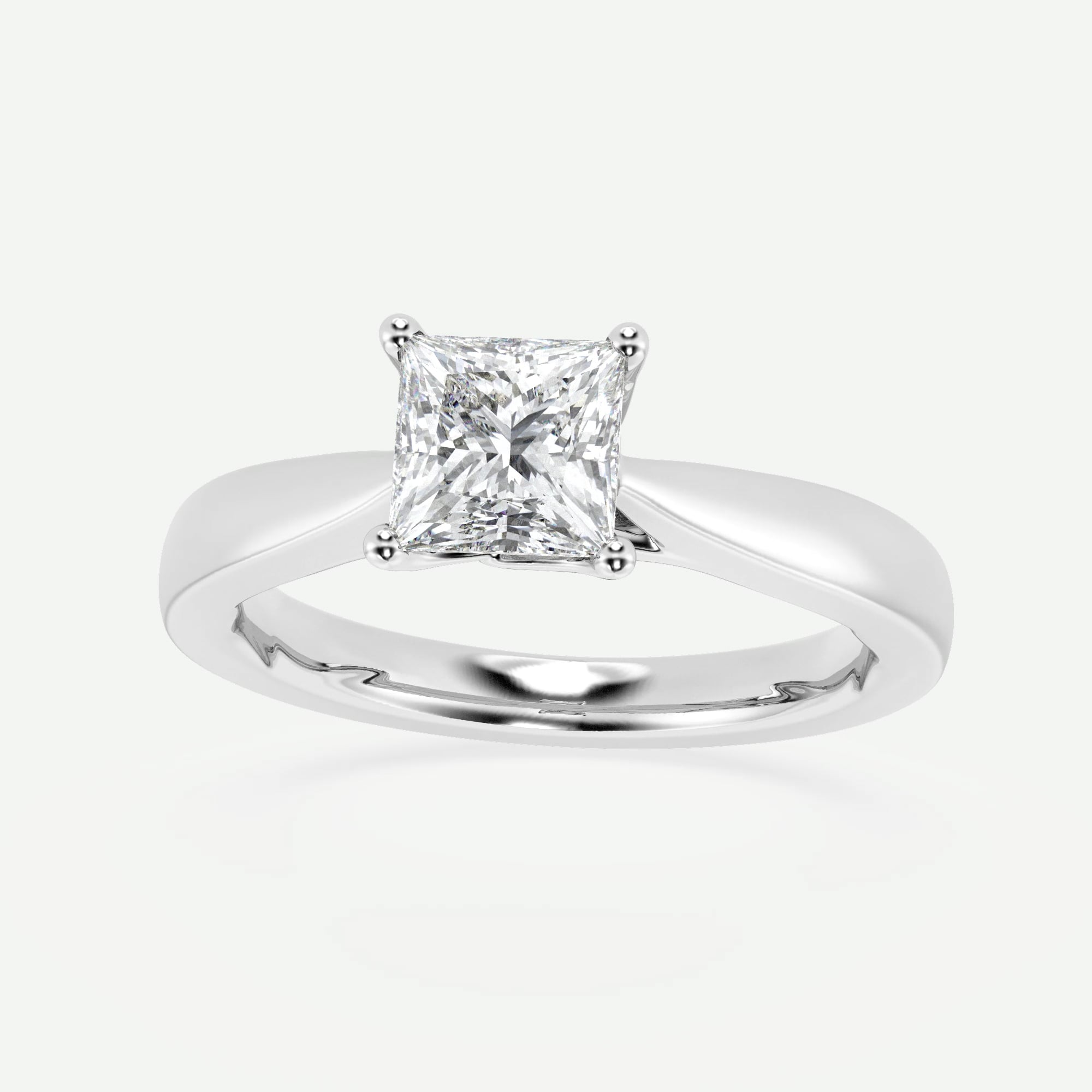 product video for 1 ctw Princess Lab Grown Diamond Floral Solitaire Engagement Ring