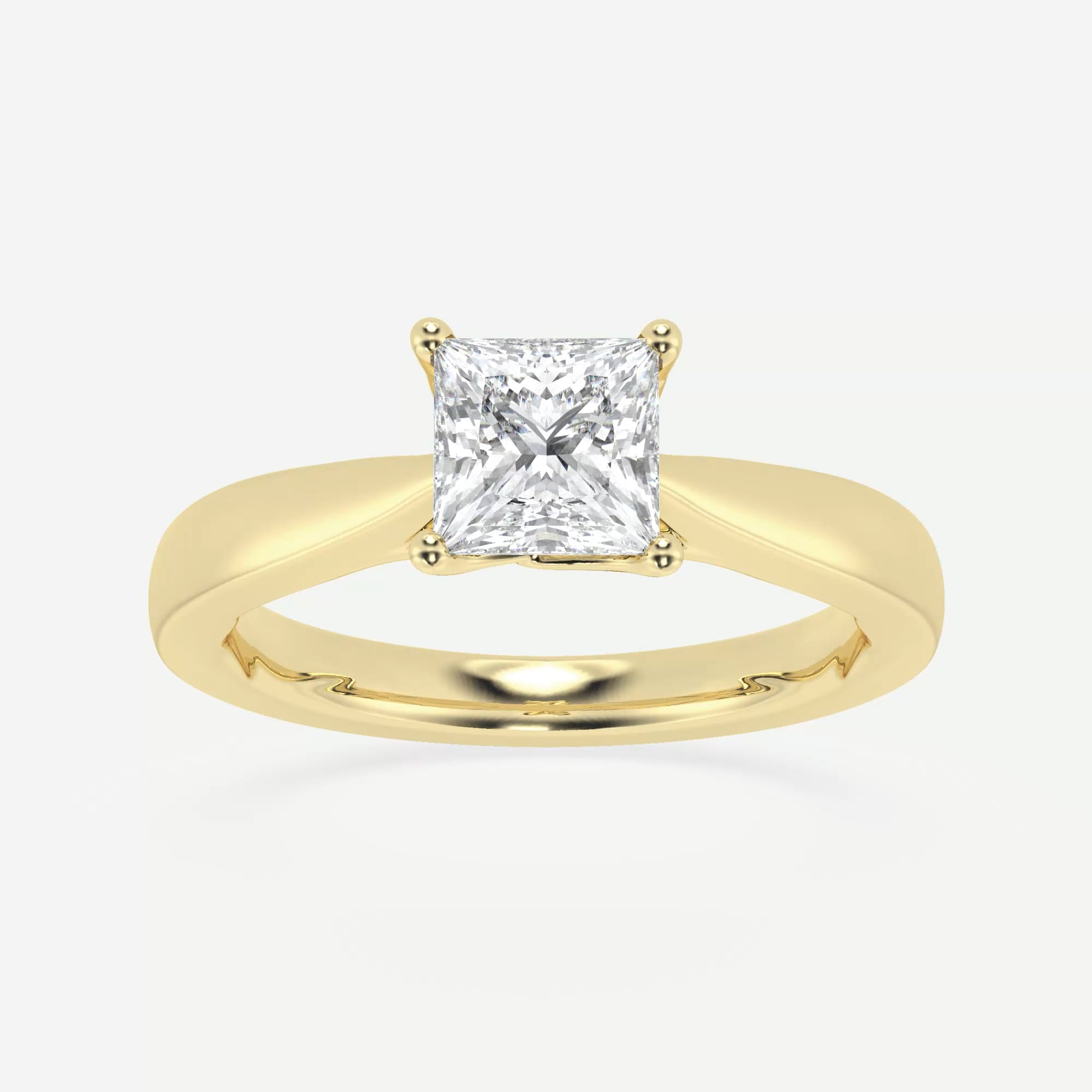 product video for 1 ctw Princess Lab Grown Diamond Floral Solitaire Engagement Ring