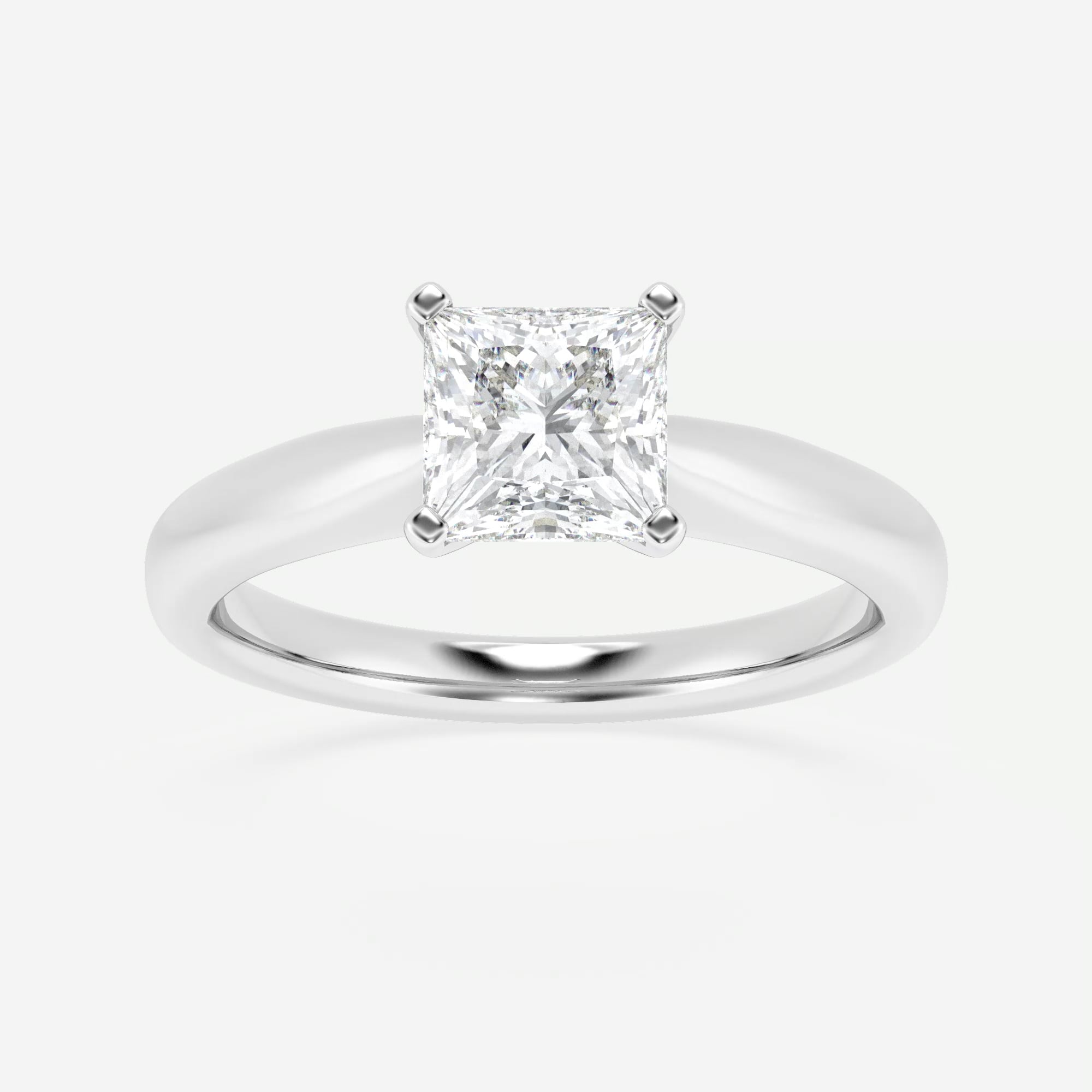 product video for 1 ctw Princess Lab Grown Diamond Cathedral Solitaire Engagement Ring