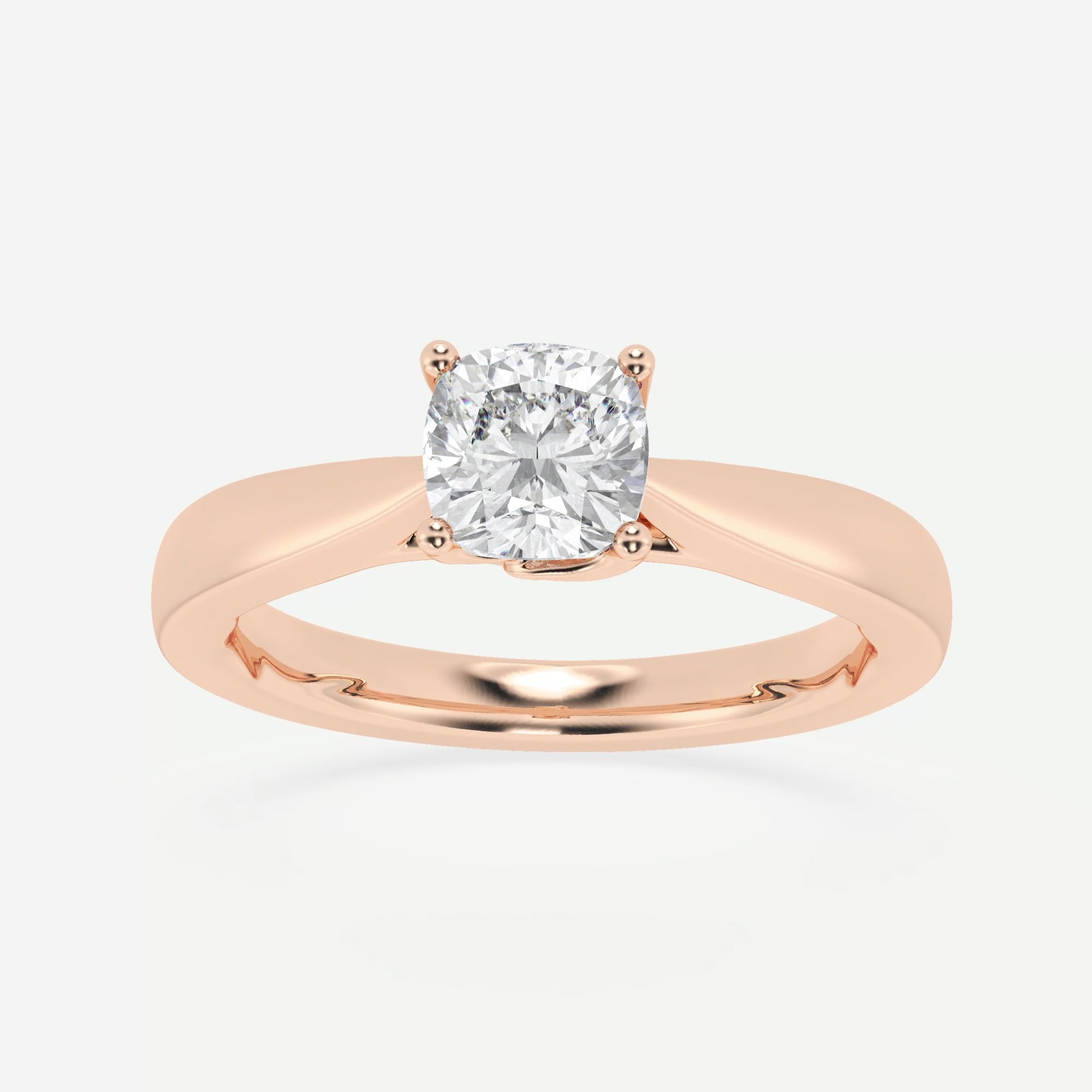 product video for 1 ctw Cushion Lab Grown Diamond Floral Solitaire Engagement Ring