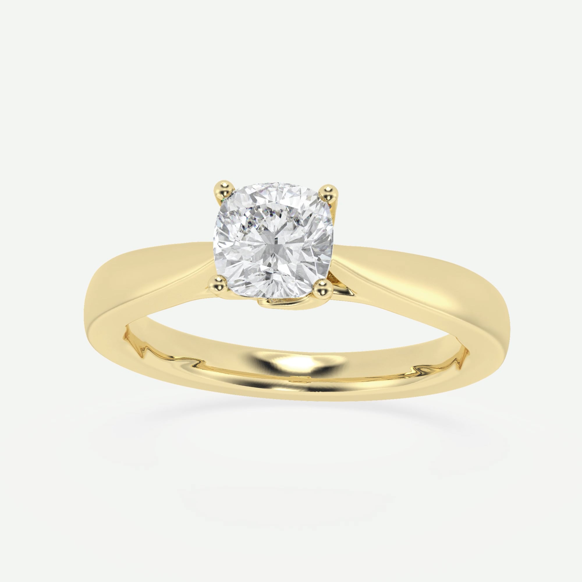 product video for 1 ctw Cushion Lab Grown Diamond Floral Solitaire Engagement Ring