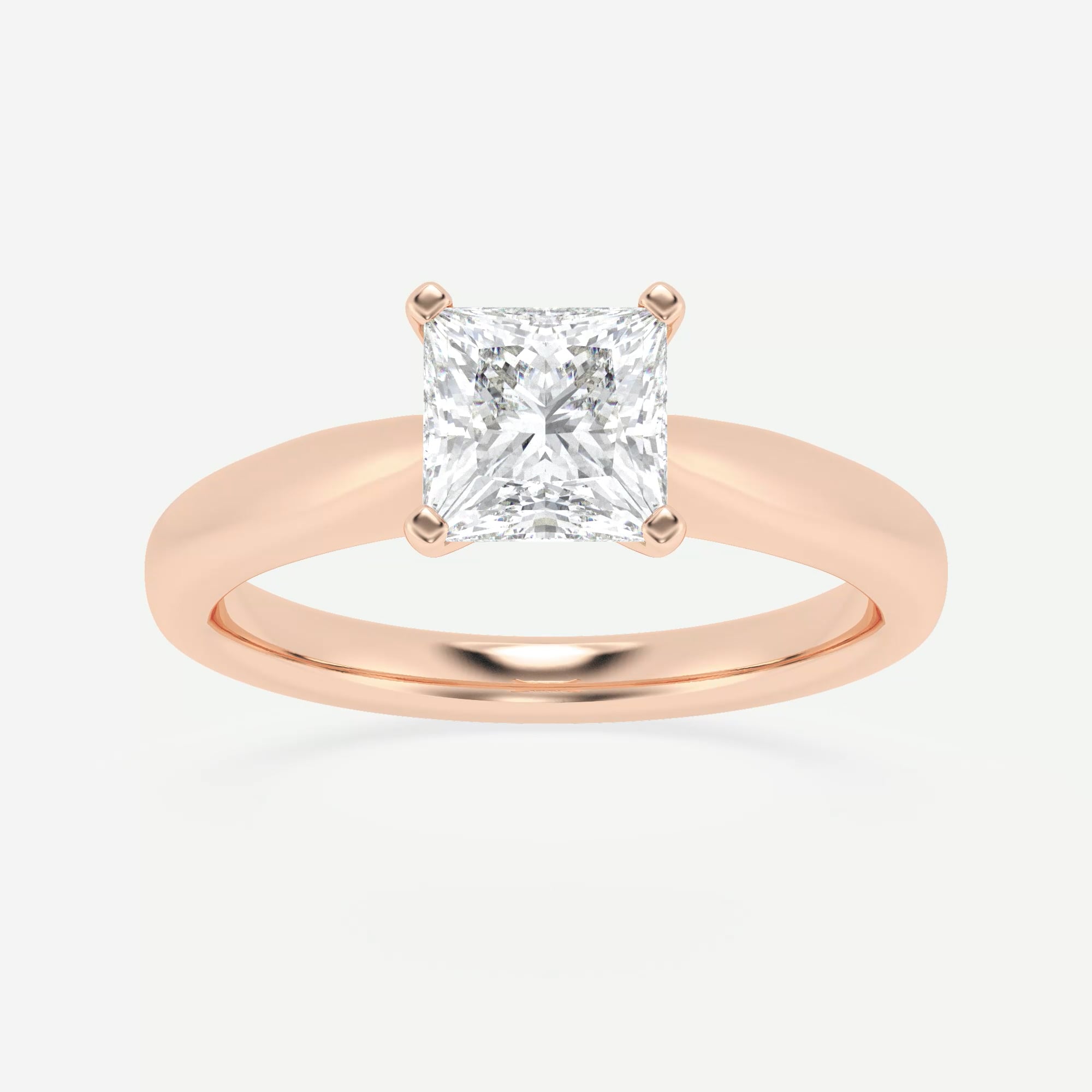 product video for 1 ctw Princess Lab Grown Diamond Cathedral Solitaire Engagement Ring