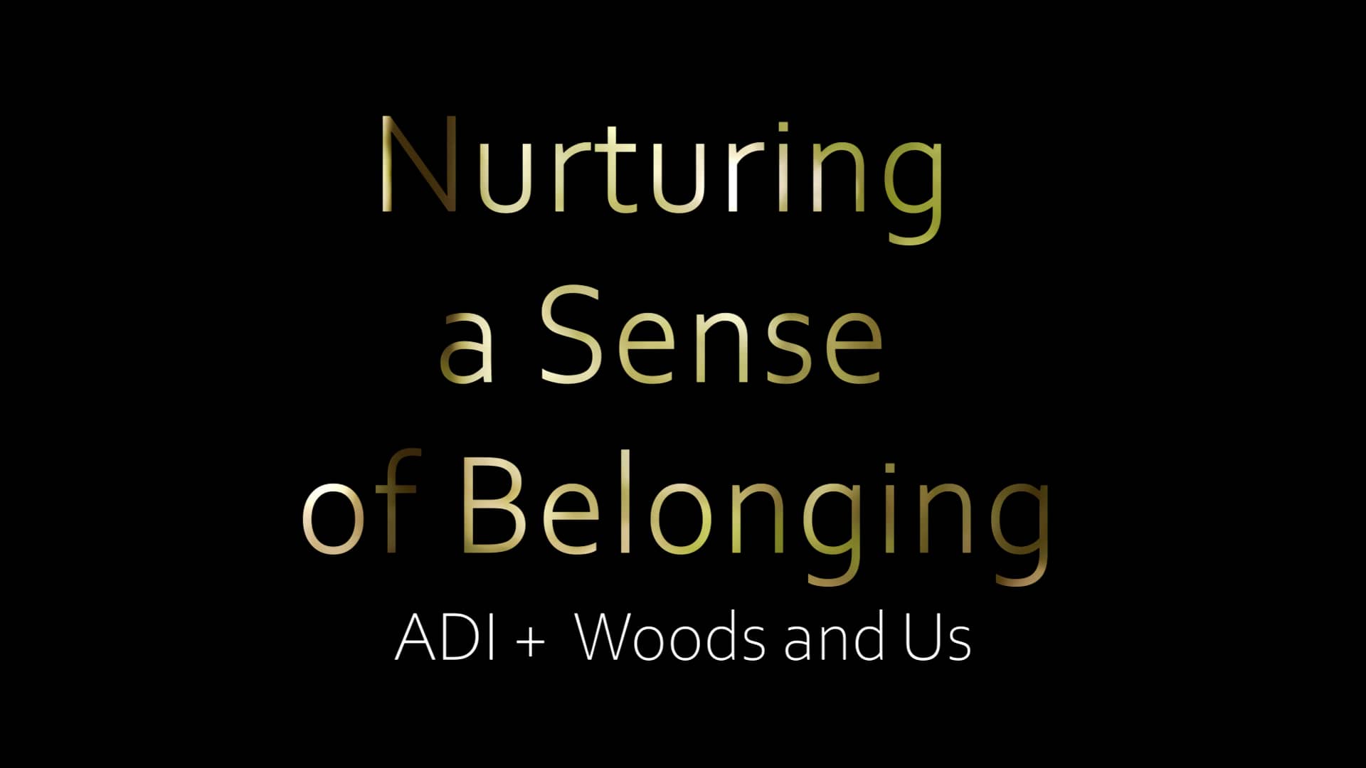 Nurturing a Sense of Belonging on Vimeo