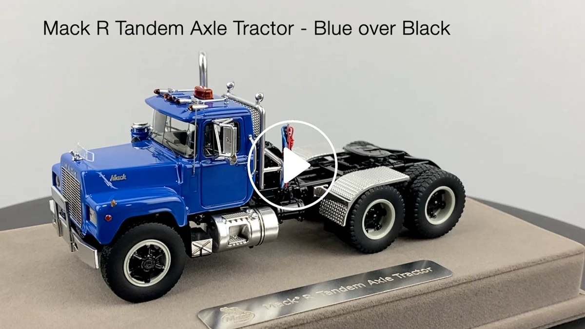 Fire Replicas Mack® R Tandem Axle Tractor - Blue over Black Scale