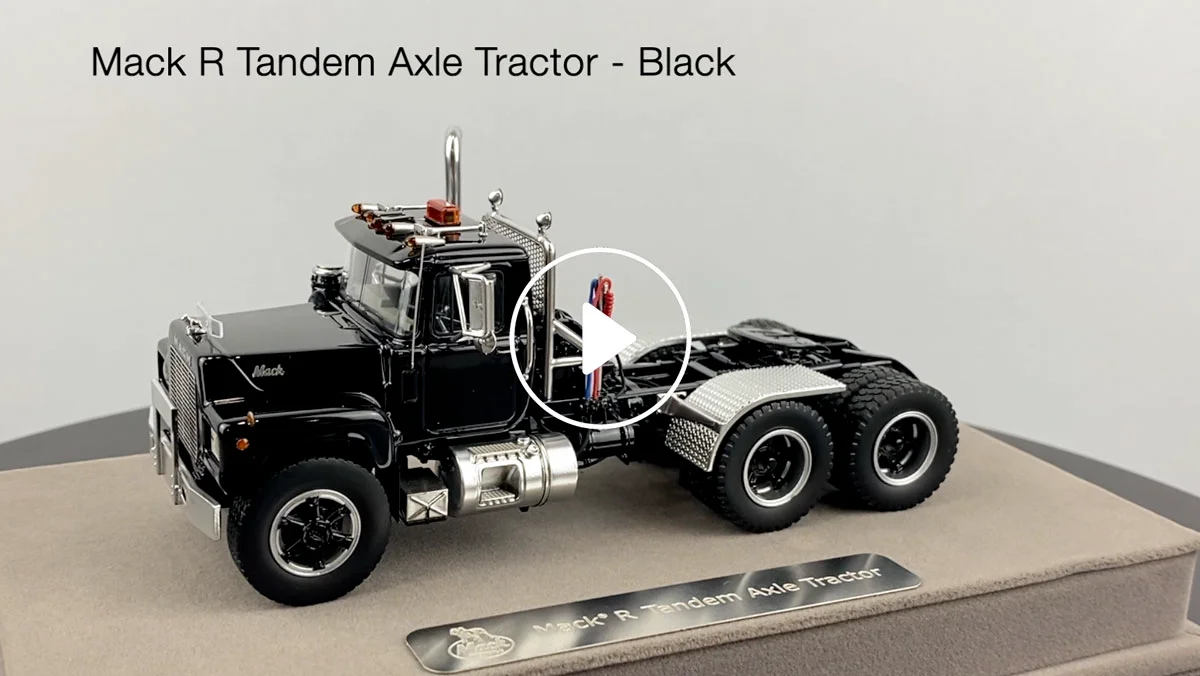 Fire Replicas Mack® R Tandem Axle Tractor - Black Scale Model