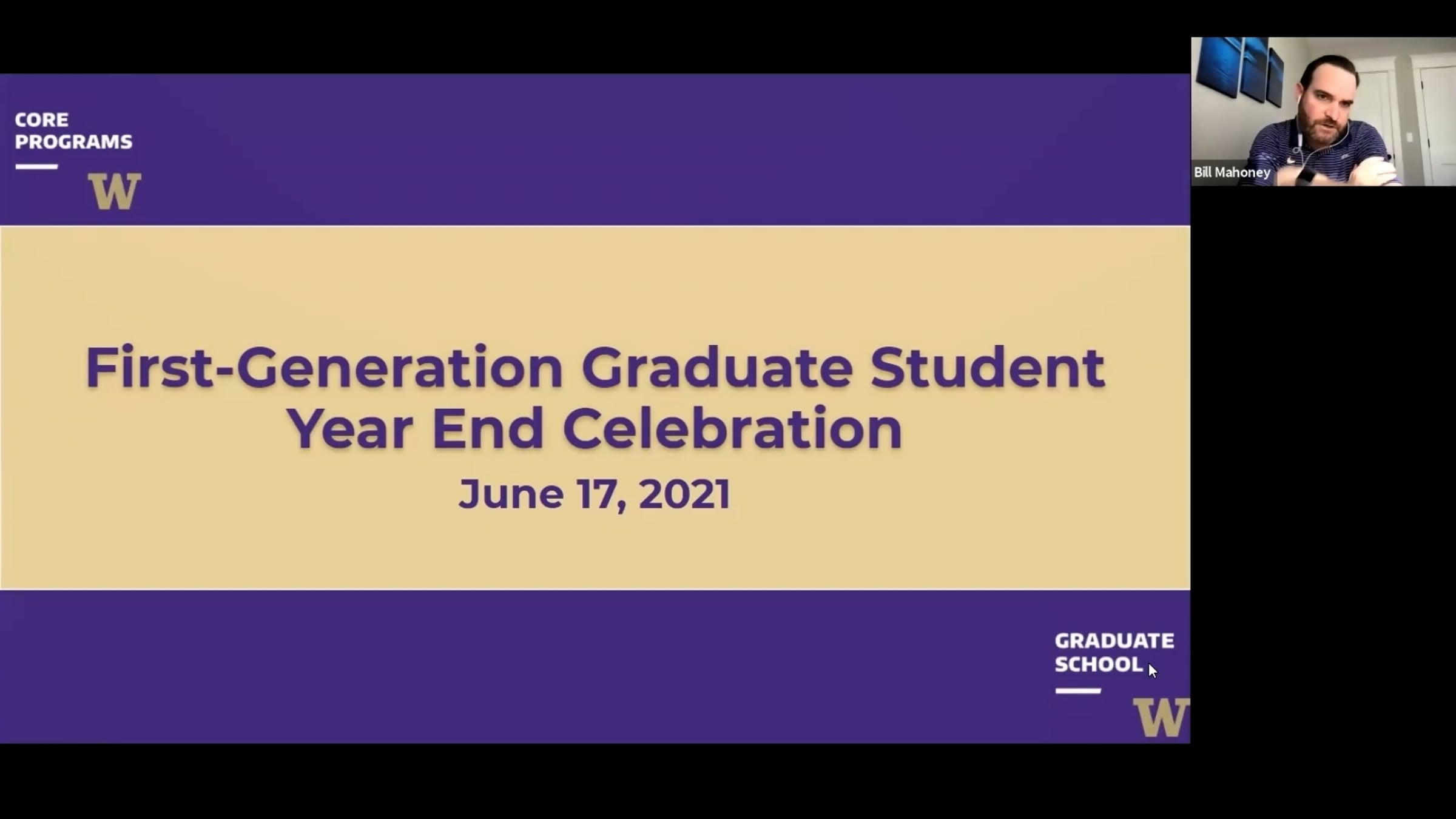 2021 UW First-Gen Graduate Student Year End Celebration (Virtual ...