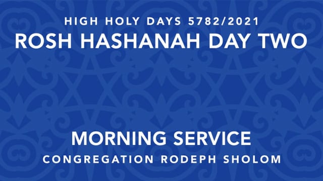 Rosh Hashanah Day Two | Morning Service