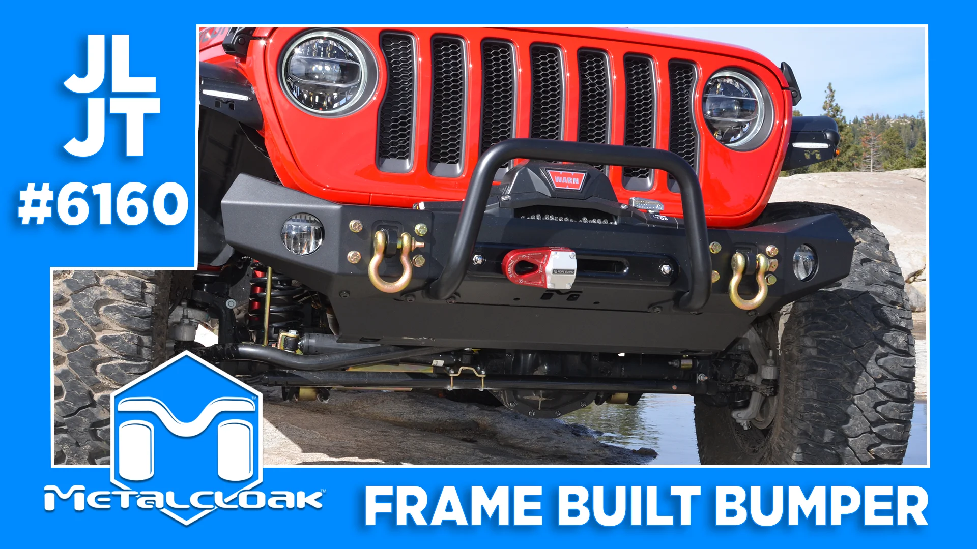 Metalcloak Frame-Built Replacement Steel Jeep Bumper #2401- fits