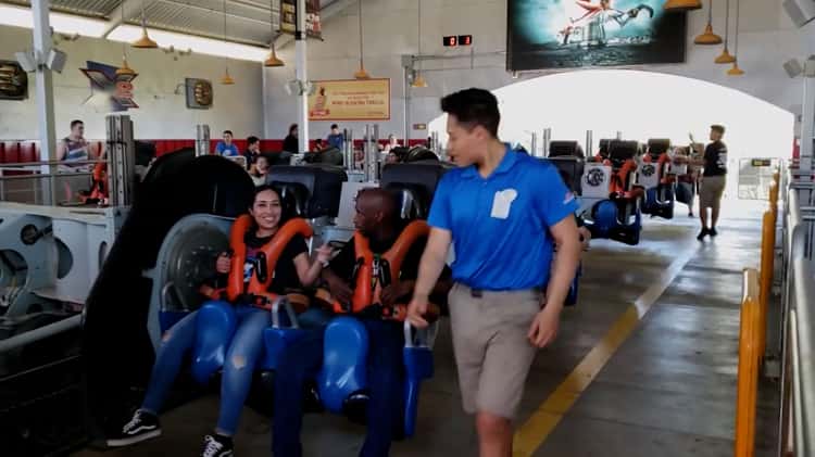 X2 Six Flags Magic Mountain POV Back Row extremely intense roller