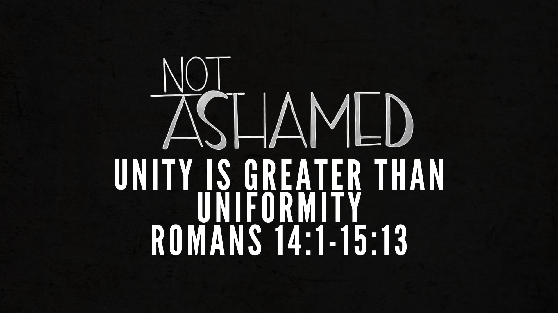 Unity is Greater than Uniformity - September 5, 2021
