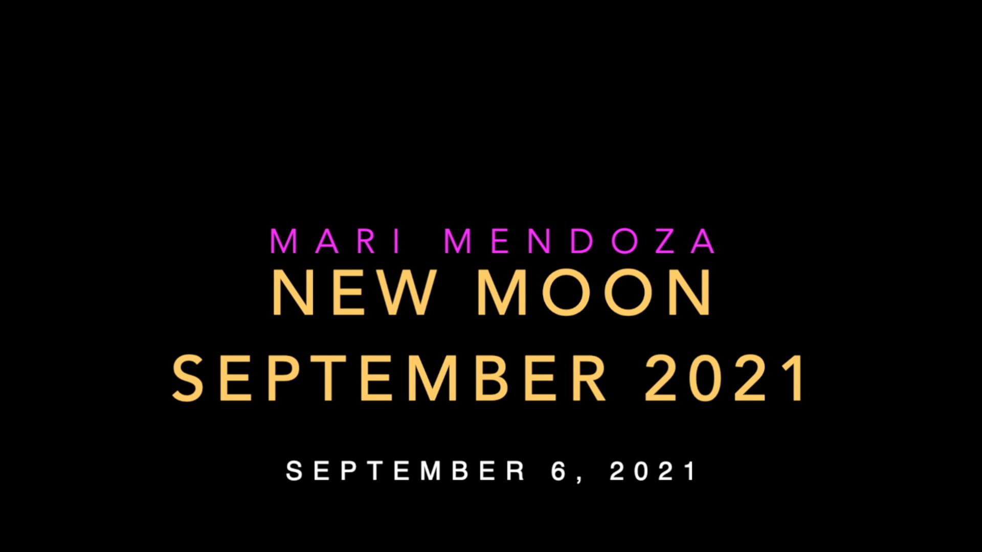 New Moon - September 6, 2021