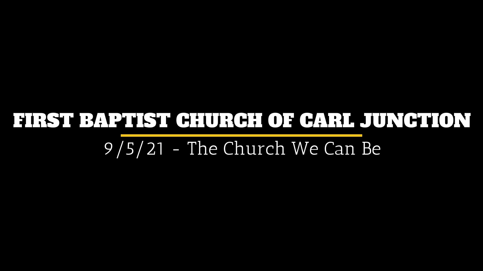 09.05.21 - The Church We Can Be