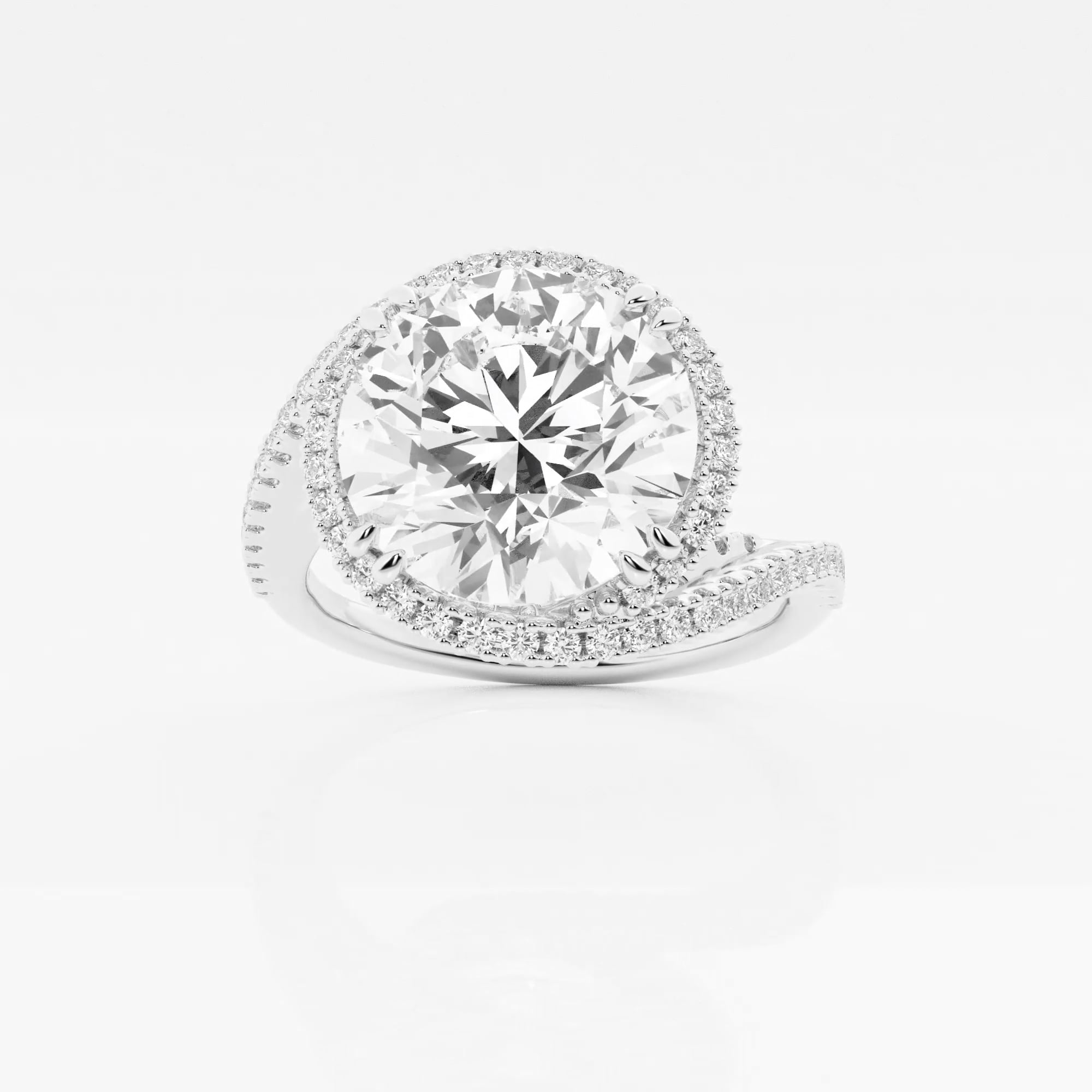 product video for Badgley Mischka Near-Colorless 5 1/2 ctw Round Lab Grown Diamond Bypass Engagement Ring