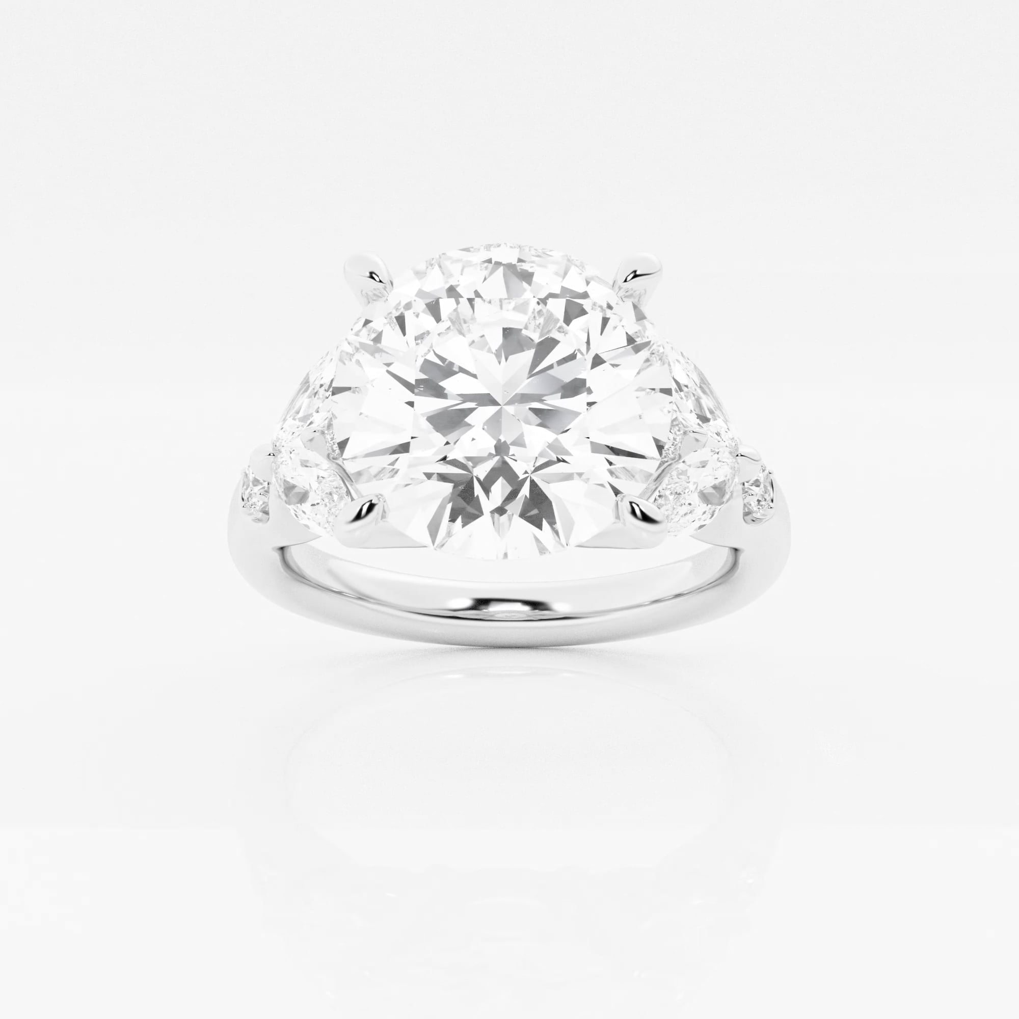 Badgley Mischka Colorless 5 5/8 ctw Round Lab Grown Diamond Engagement Ring  18K White Gold, EF, VS2+