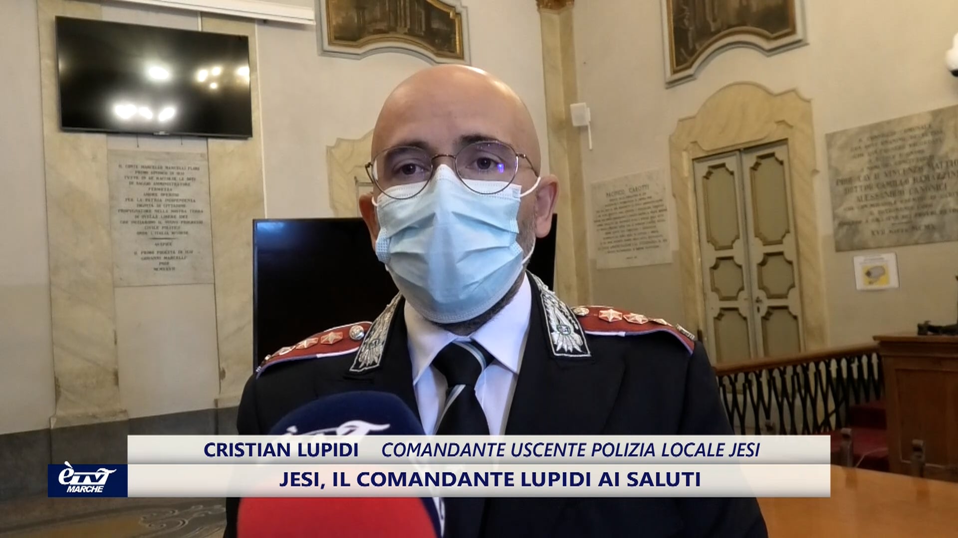 Jesi, il comandante Lupidi ai saluti