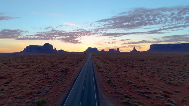 Road, Highway, Desert, Valley, Monument
