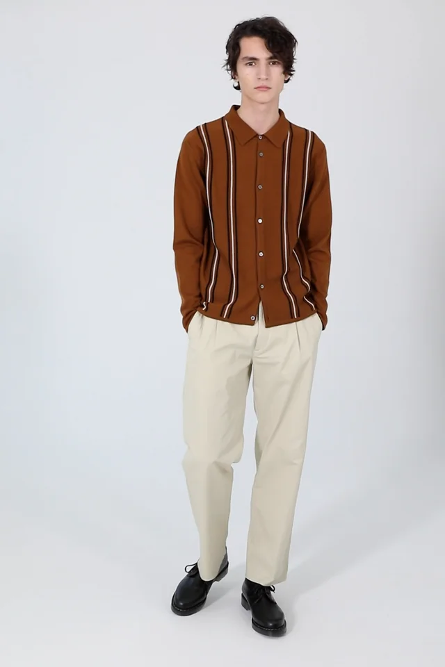 Wood Wood Aaren dry twill trousers Peanut