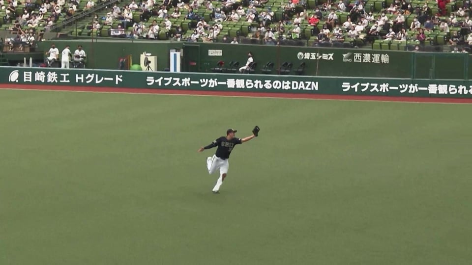 【3回裏】バファローズ・来田 チャンスメイクを阻止するファインプレーで魅せる!!  2021/9/11 L-B