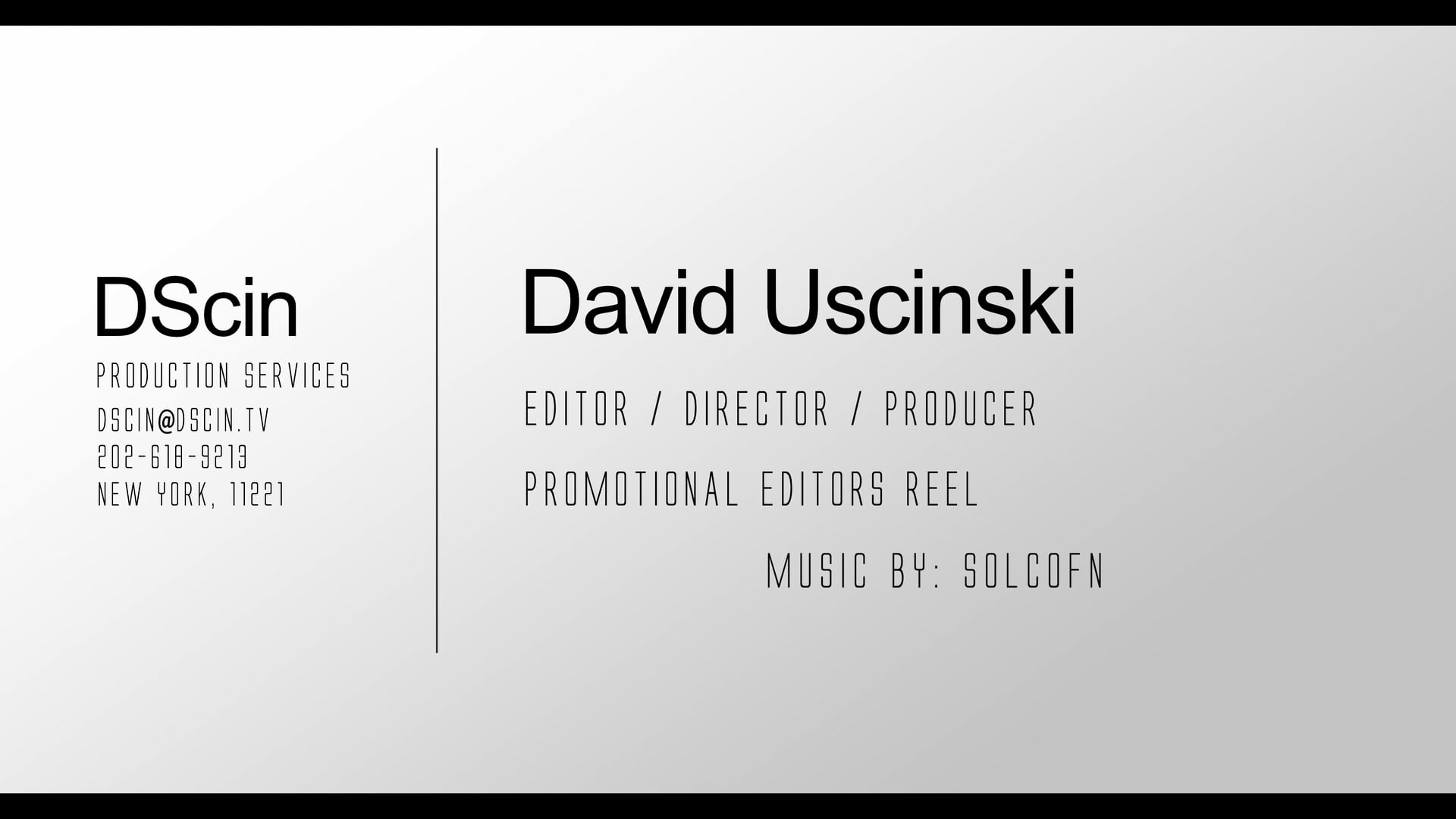 PROMOTIONAL REEL