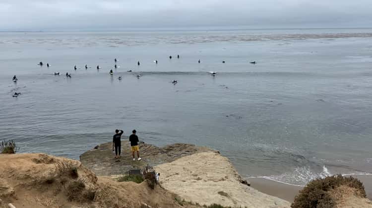 Surfing at Jack s beach in Santa Cruz