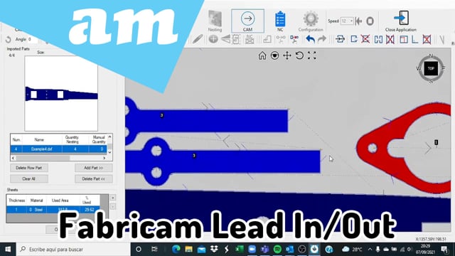 Fabricam 1.0.6.3 Released, Lead In Lead Out Calculated Based on Plate Thickness to Avoid Collision