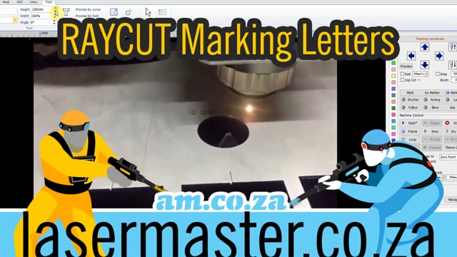 Marking Letters on Steel Plates w. RAYCUT Fiber Laser Cutting Machine for Easy Parts Identification