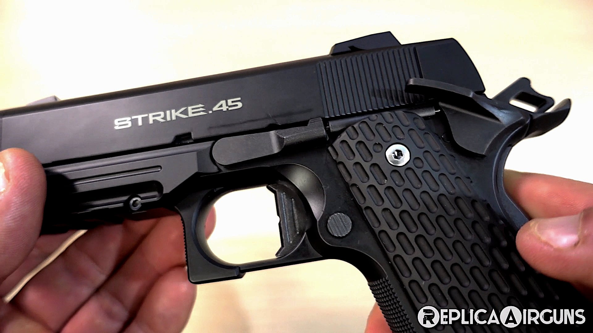 Tokyo Marui Strike Warrior .45 1911 GBB Airsoft Pistol Table Top Review