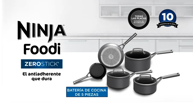 Ninja C90030 Everclad - Sartén de acero inoxidable de grado comercial de 12  pulgadas, sartenes de tres capas, apto para horno hasta 600 °F, apto para