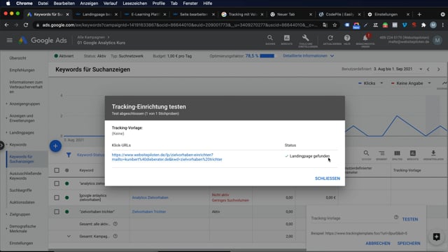 Mit Shortcodes Dynamic Keyword oder E-Mail Insertion