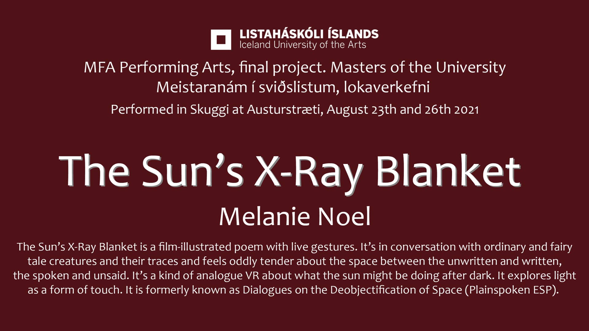 The Sun’s XRay Blanket (2021) on Vimeo