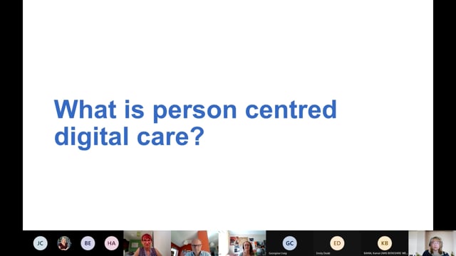 Webinar for system leaders - Improving population health through person centred digital care