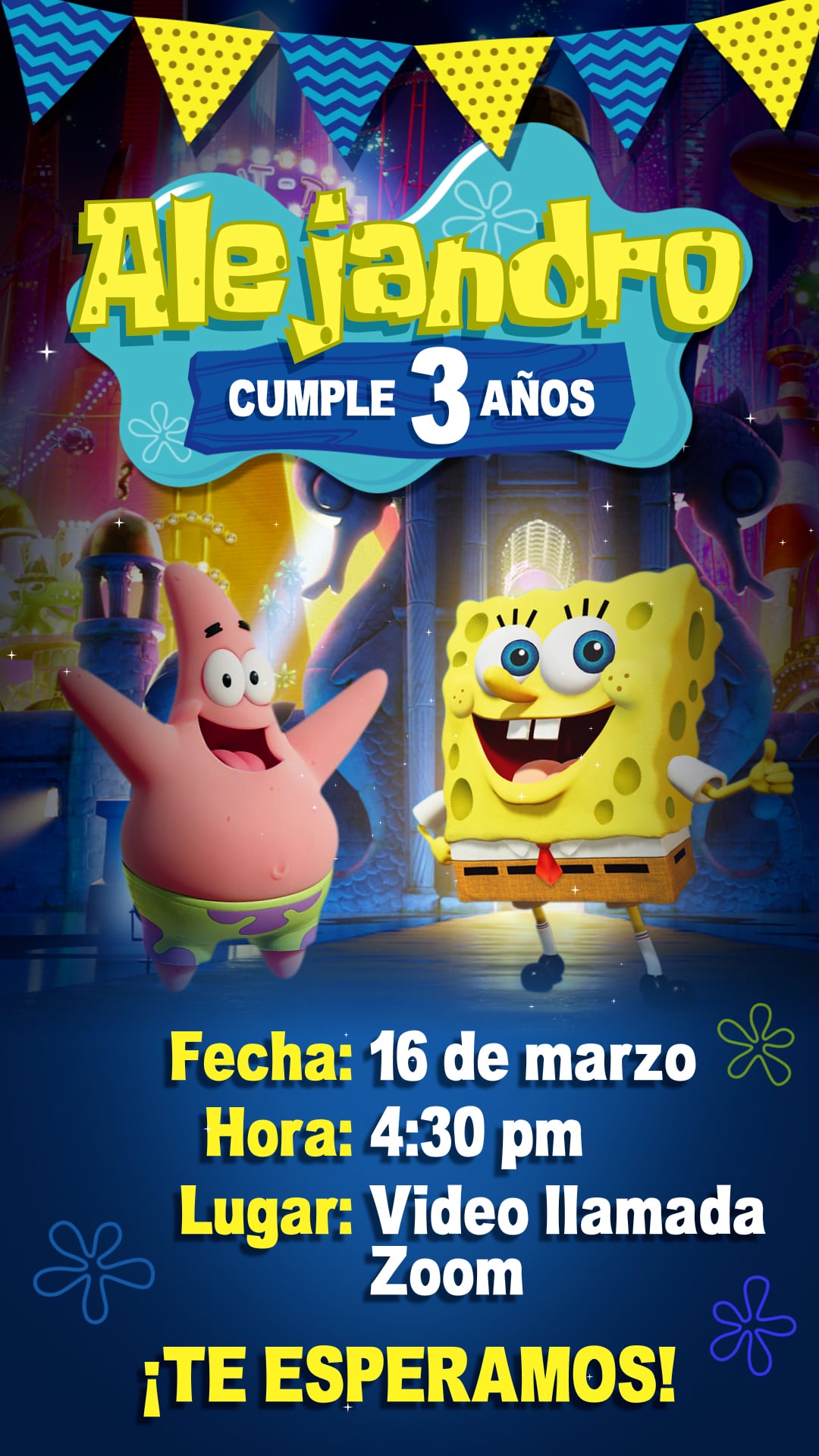 Invitación de Bob Esponja