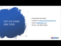 SAP S/4HANA MM Course Outline