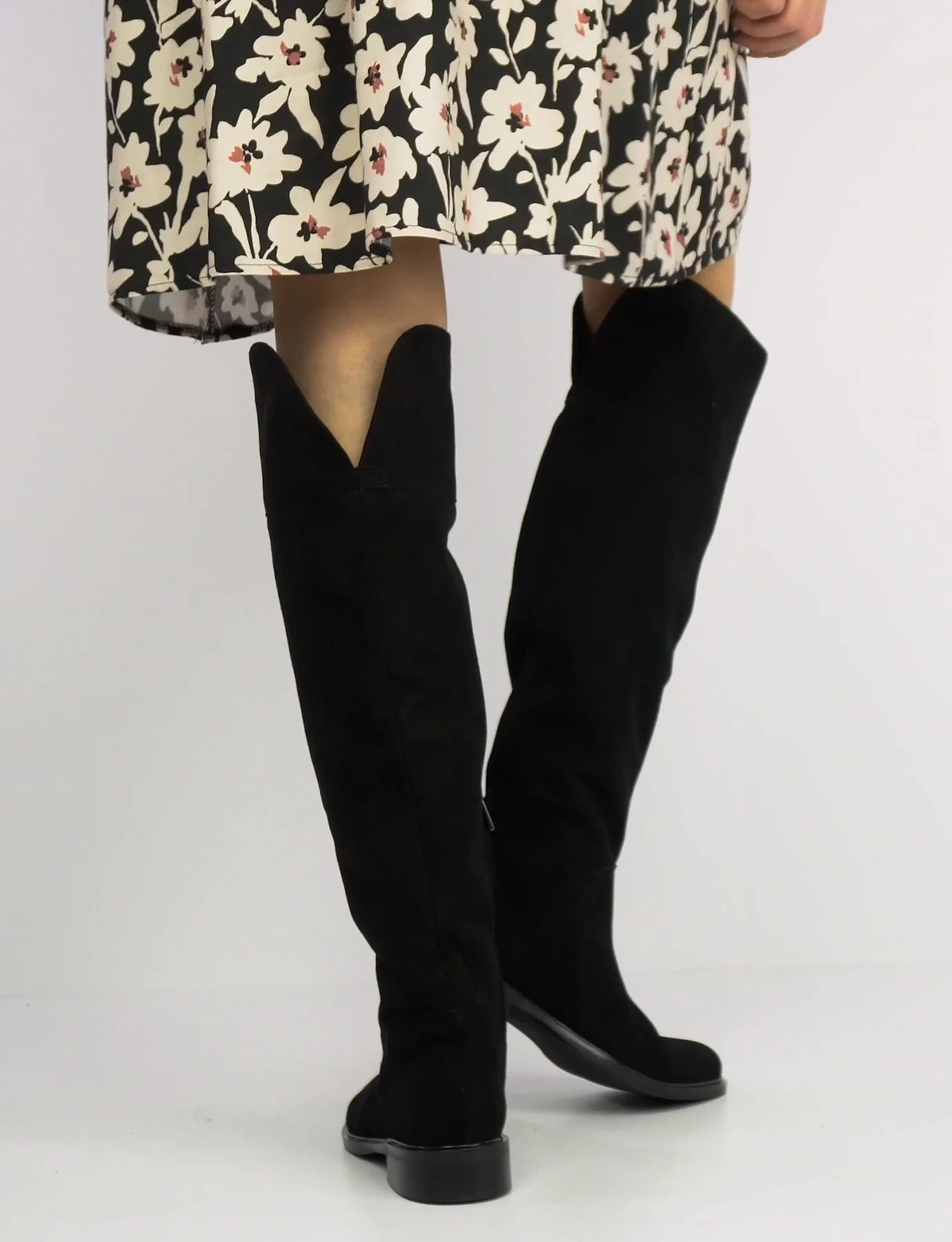 Stivali Alti Al Ginocchio Stivali Al Ginocchio Con Tacco Marrone