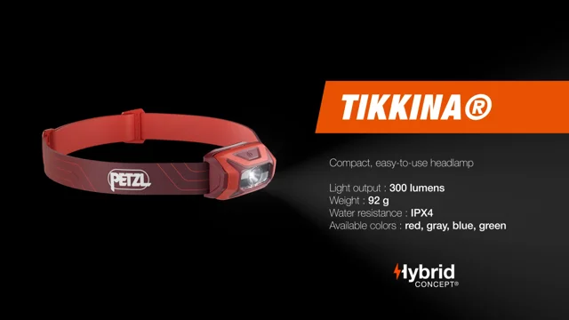 Lampe frontale Petzl Tikkina bleue avec système Hybrid