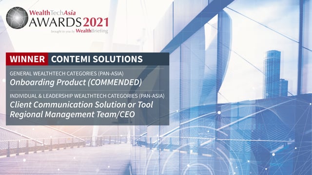 WealthTechAsia Awards 2021 Video Interview - Contemi Solutions placholder image