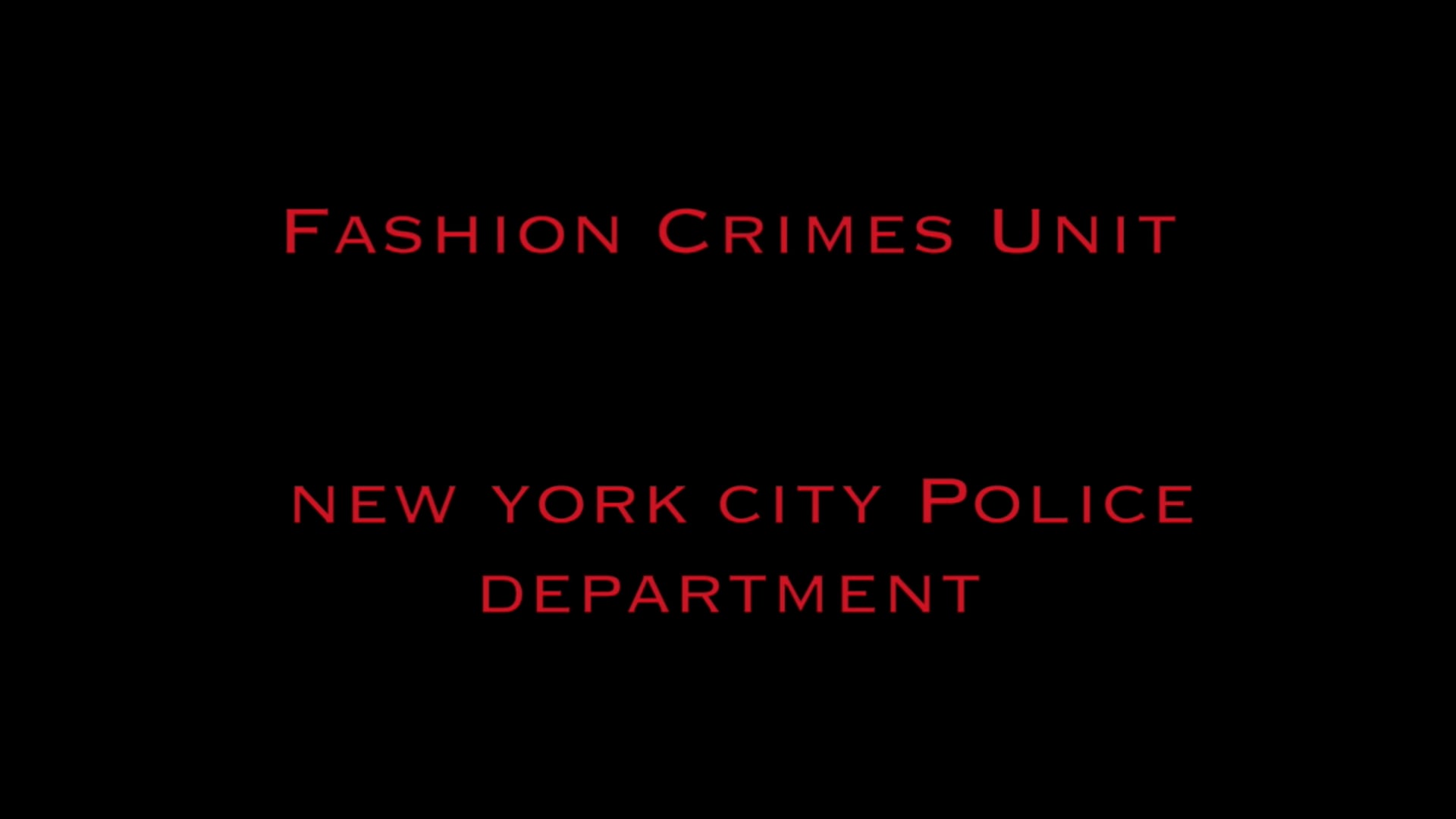 Fashion Crimes Unit: NYPD