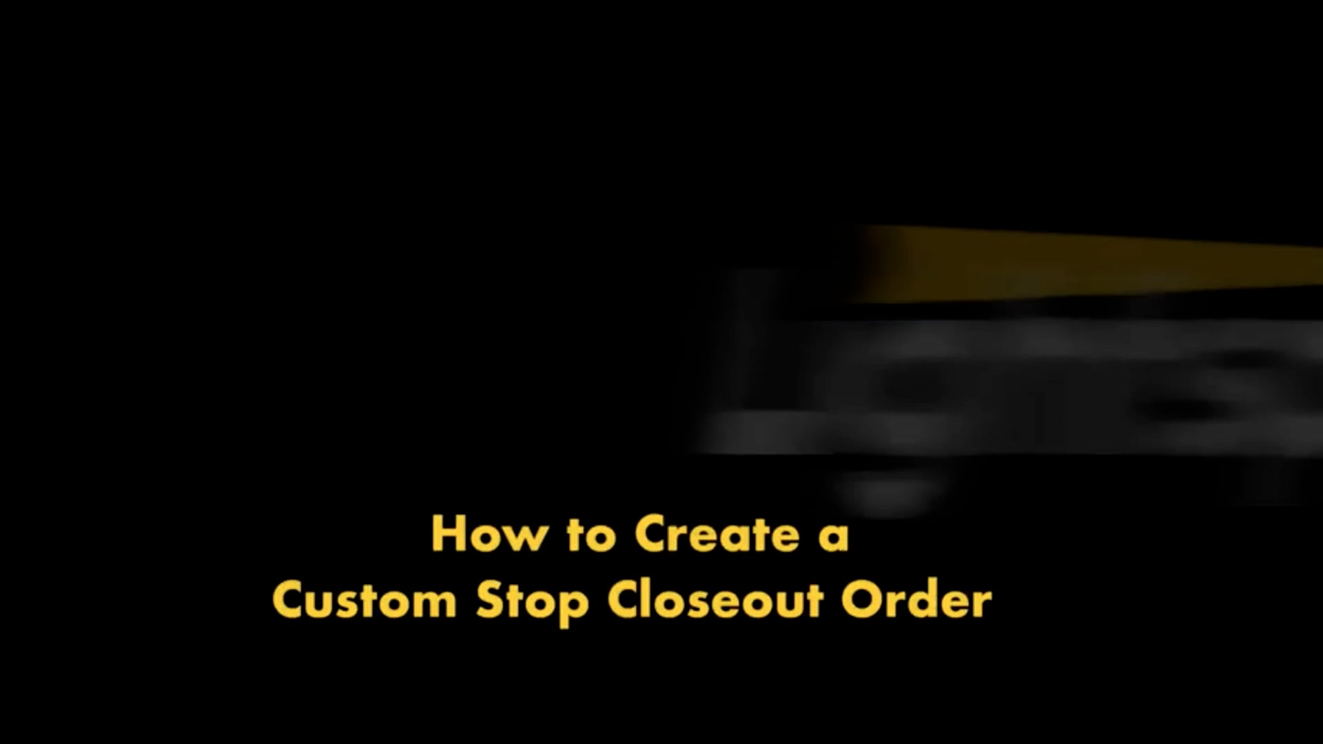 Lightspeed Trader - Custom Stop Order