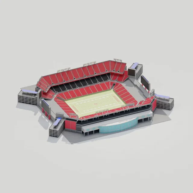 Lego Model of Tampa Bay Bucs Raymond James Stadium