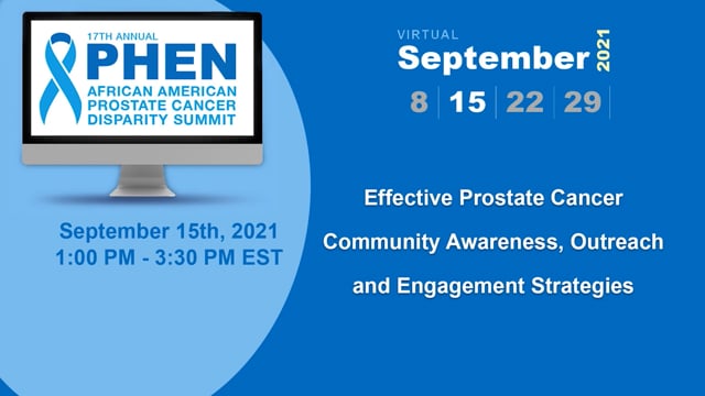 Effective Prostate Cancer Community Awareness, Outreach and Engagement Strategies